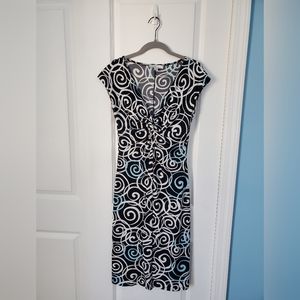 G.H. Bass & Co. Black Dress w/ Swirl Pattern